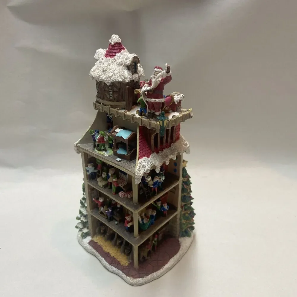 Vintage Handcrafted Imagination Santa's Workshop Figurine 8 in Resin 2000